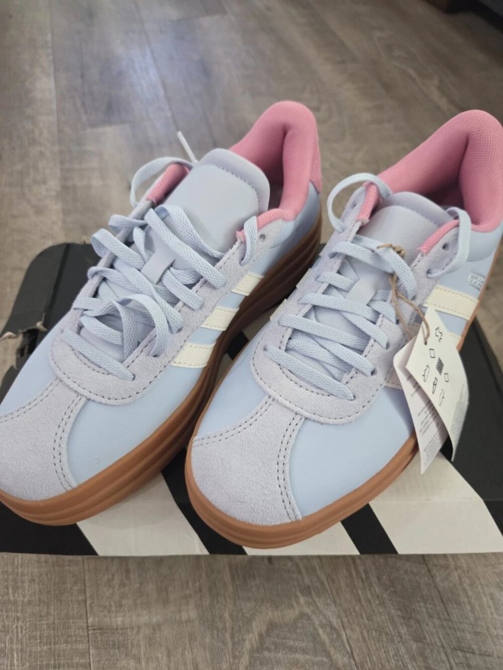 adidas VL Court Bold J KJ9417 Crystal Sky Pink Platform Youth 5 / W6.5